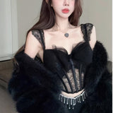 Mesh Bow Lace Camisole For Women