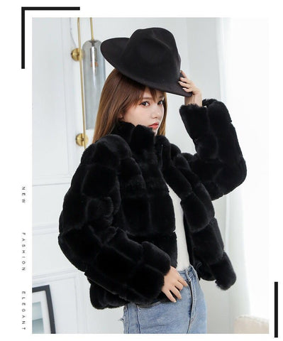 Imitation Fur Rex Rabbit Fur Coat Autumn And Winter Korean Style