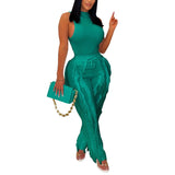 Women's Two-piece Set Tassel Lace Sleeveless Casual Trousers Suit