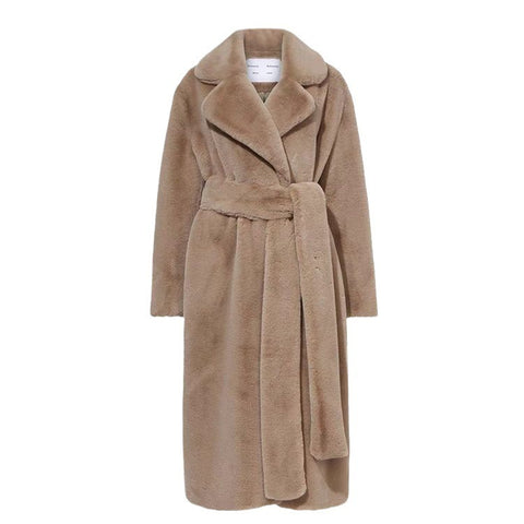 Long Rabbit Fur Mink Overcoat Thickened Fleece Coat