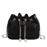 Women's Crossbody Rhinestone Bucket Bag