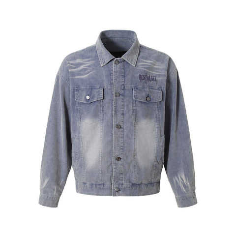 Punk Distressed Niche Corduroy Jacket Jacket