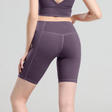 High waist hip shaping yoga shorts