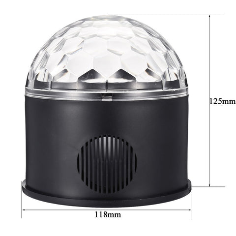 D 9 Color USB Bluetooth Sound Control Music Magic Ball DJ Stage Light