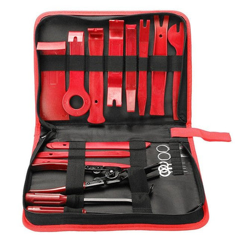 Plastic 19pcs Car Radio Panel Trim Dashboard Removal Set Easy Carry Disassemble Repair tool