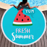 Digital printing round beach towel