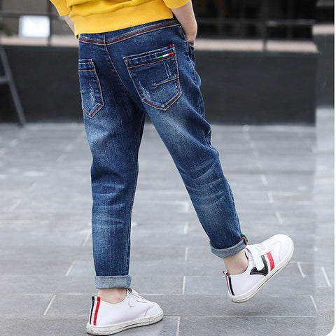 Boys' denim trousers, new style, big children's trousers, spring and autumn children's trousers