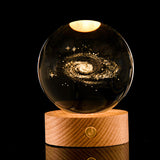 Luminous Galaxy Crystal Ball Decoration 3D Laser Inner Carving