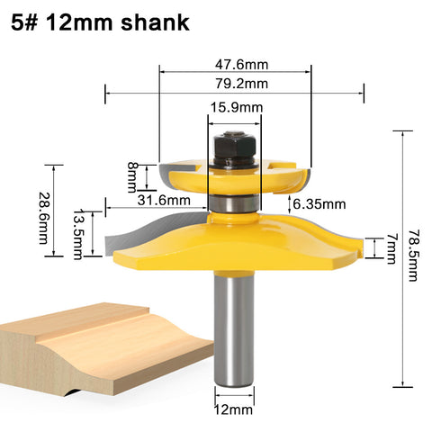 Woodworking cabinet door milling cutter