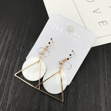 Korean bow tassel earrings asymmetric pearl flower earrings