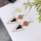 Korean bow tassel earrings asymmetric pearl flower earrings