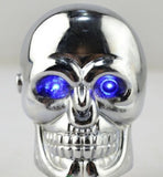 3D  Head Blue Led Eye Car Automatic Speed Wood Style Gear  Knob Head