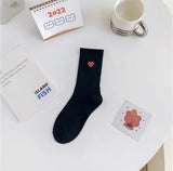 Women's Summer Embroidery Love Pure Cotton Socks