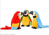 Electric Talking Parrot Plush Toy Cute Speaking Record Repeats