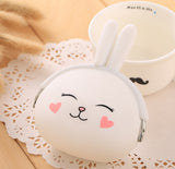 Cartoon silica gel zero purse Korean lovable rabbit zero purse candy color packet key bag lady bag