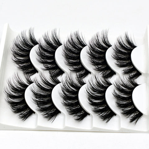 Hand-made thick and long natural false eyelashes