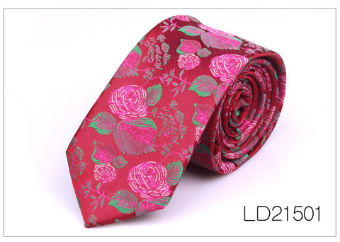 Men's Tie Casual Fashion Yarn-dyed 6cm Flower Graffiti