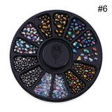 Flat Bottom Colored Diamond Nail Polish Decoration