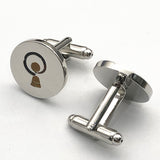 Business Men's French Shirt Round Cufflinks