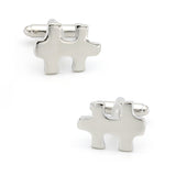 Pictogram Series Silver Puzzle Cufflinks