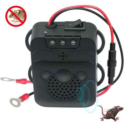 Rodent Repellent Animal Ultrasonic Rat Flashlight Deterrent-Trap 12V with LED Vehicle