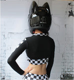 Full Helmet Locomotive Headless Rider Personality Cat Ears Full Cover