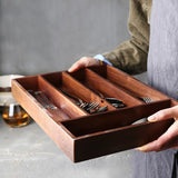 Black Walnut Western Cutlery Storage Box