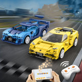 Blue Phantom App Programming Remote Control Sports Car Boy Fights Inserting Building Block Toys