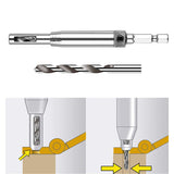 Woodworking Hole Puncher Hinge Drill Door and Window Hinge Hinge Hole Opener Set Hexagon Drill Bit Positioning Drill Bit