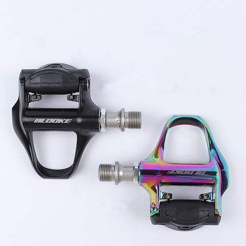 Blooke Road Bike Self-Locking Pedal, Electroplated Aluminum Alloy Bearing Self-Locking Pedal Spd System