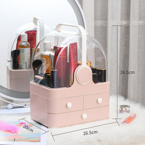 Organize Desktop Dust-Proof Household Lipstick Large Capacity Dressing Table Skin Care Product Rack