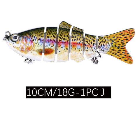 Full Swimming Layer Multi Section Bait 10Cm  18G Road Sub Bait Plastic Bionic Bait 12 Color