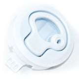 Plastic Round Pull Ring Lock, White M1 Embedded Pull Door Lock, Hidden Push Door Lock