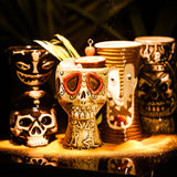 Skull Cup Pirates Of The Caribbean Tiki Hawaii Cocktail Cup Ceramic Cup Totem Cup Bar Tiki Cup