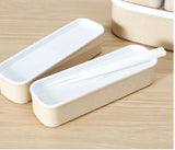 Lunch Box Wheat Straw Bento Box Microwaveable Plastic