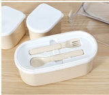 Lunch Box Wheat Straw Bento Box Microwaveable Plastic