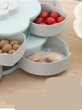 European style split petals rotating fruit box candy tray