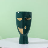 Nordic Creative Art Face Ceramic Vase Ornament