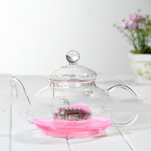 Flower Teapot High-End Glass Tea Set Glass Pot