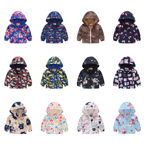 Spring And Autumn Thin Hooded Baby Cute Zipper Sweater Children's Jacket