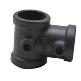 Aluminum Alloy Retro Matte Black Elbow Base Three-way Fastener