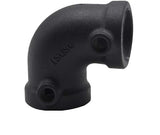 Aluminum Alloy Retro Matte Black Elbow Base Three-way Fastener