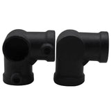 Aluminum Alloy Retro Matte Black Elbow Base Three-way Fastener