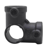 Aluminum Alloy Retro Matte Black Elbow Base Three-way Fastener