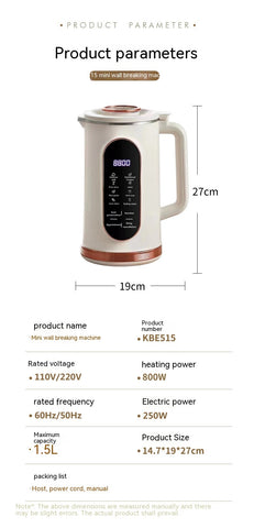 Mini Multifunctional Cytoderm Breaking Machine Household Bean Juice Maker