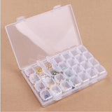 Jewelry Rhinestone Ornaments Beads Manicure Gadget Organizer Storage Box 28 Compartments