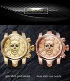 New Men's Watch Personality Skull Large Dial Silicone Band Quartz Watch