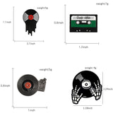 Alloy Skull Finger Tape Brooch