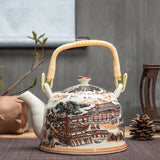 Ceramic Teapot With Strainer Large Handle Pot Single Pot Household