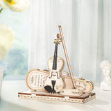 Robotime ROKR Violin Capriccio Model 3D Wooden Puzzle Easy Assembly Kits Musical DIY Gifts For Boys&Girls Building Blocks TG604K